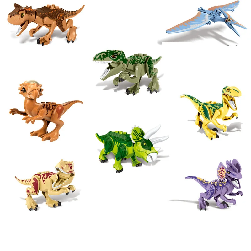Мир Юрского периода 2 парк треугольник Дракон другие 8 видов динозавров Детская модель строительные блоки игрушки совместимы с брендовой