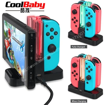 

Controller Charger for Nintendo Switch, Pro Controller and Joy-con Charging Dock Station for N-Switch with Charging Indicator