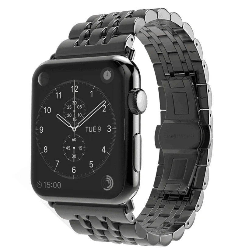Роскошный браслет из нержавеющей стали для apple watch ремешок 42 мм 38 мм/44 мм/40