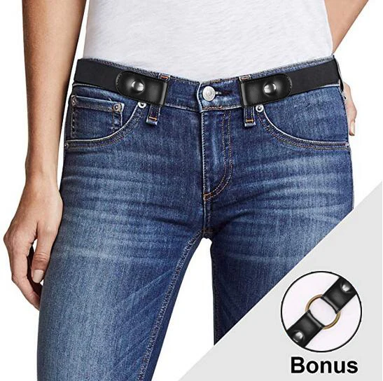

Free Women Stretch Belt Plus Size No Buckle/Show Invisible Belt For Jeans Pants Dresses Factory Sales Waist Belts For Women/Men