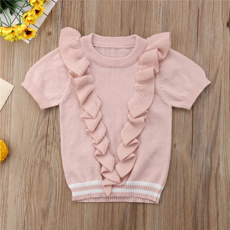 

Casual Toddler Baby Girls Short Sleeve Pullover Tops Sweater Cardigan Clothes