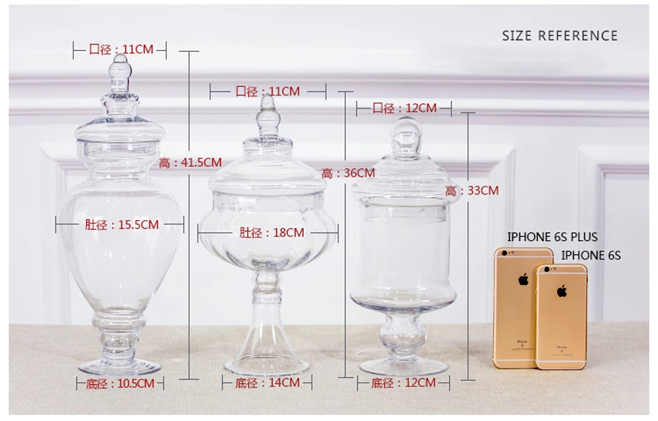 Европейская большая стеклянная банка для конфет, высокое качество, прозрачная с крышкой, контейнер для хранения еды, для отелей, свадебных десертов, бутылка для хранения
