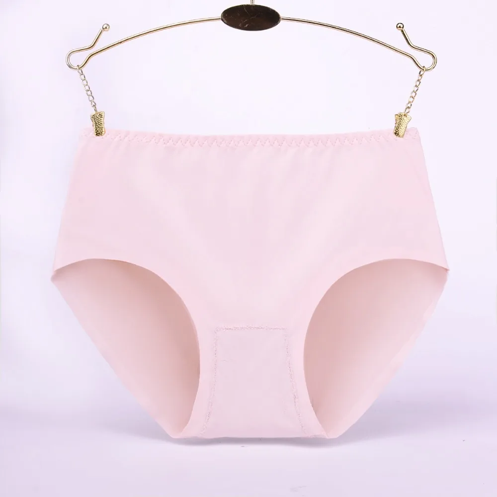 Женские бесшовные трусики KJA220 Шелковистые со средней талией Ondergoed Dames Slips|dames slip|silk