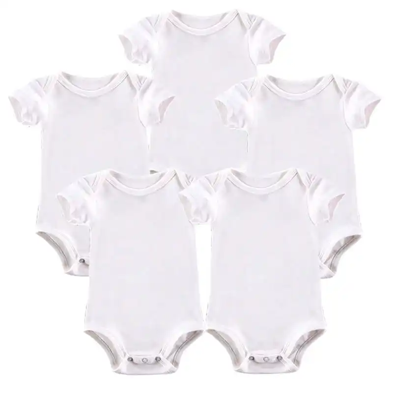 5pcs Lot Baby Bodysuits Newborn Clothes Body Bebe Short Sleeve White Summer Brand New Infant Jumpsuit Baby Girl Boys Clothes Bodysuits Aliexpress