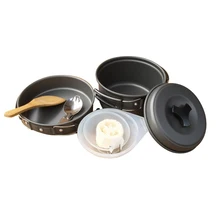 Портативный ультралегкий складной устройство для готовки на открытом воздухе походные кастрюля и сковорода пластины чашки набор посуды столовые приборы набор посуды для кемпинга