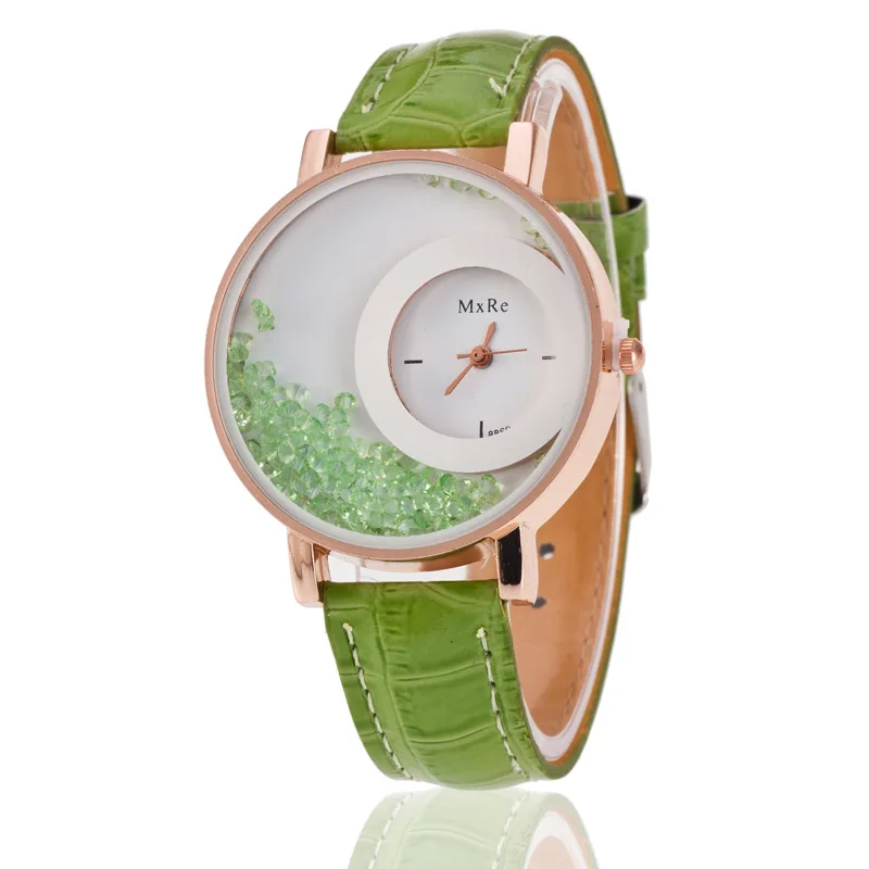 Топ люксовый бренд кожа кварцевые часы для женщин Дамская мода браслет стразы наручные часы женские relogio feminino