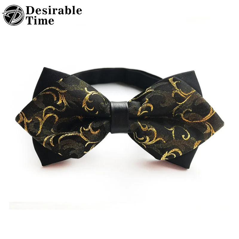 Buy Men Gold Floral Bow Tie Brand New Arrival Multi