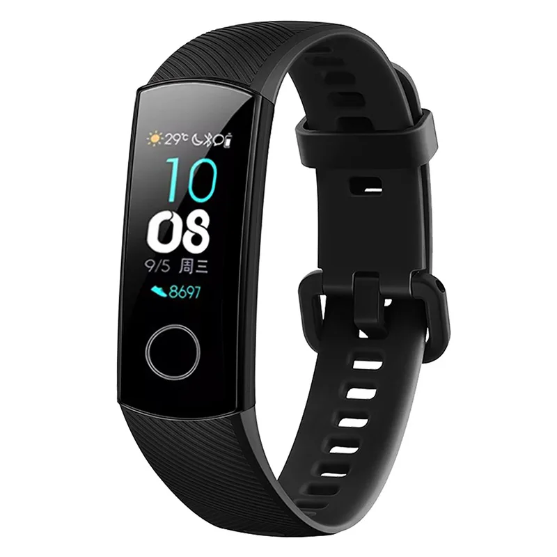 Силиконовый ремешок для huawei Honor Band 5 умный Спортивный Браслет Ремешок На huwei Honor Band 4 5 Band4 Band5 стандартная версия пленки