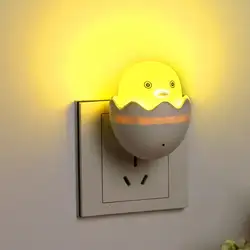 Милая маленькая Желтая утка форма ночник для детей спальня креативный мультфильм Декор лампа ЕС США Plug