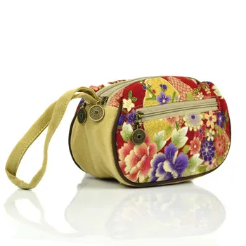 

Hot handmade purse walltes cloth money bags mobile phone bag multi-functional women's wallet ethnic wholesale random colors
