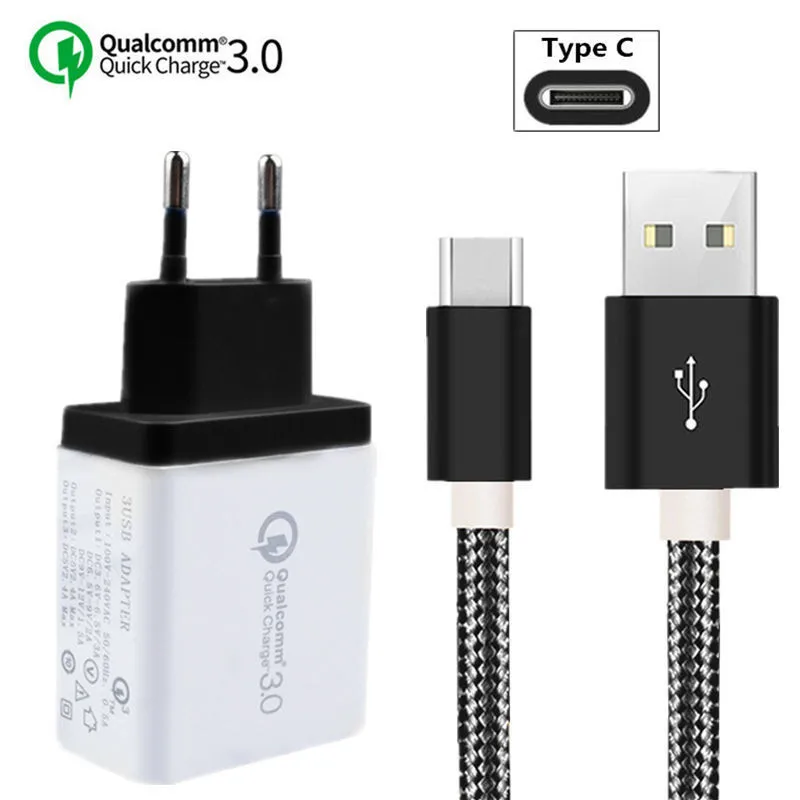 

Adapter Fast Phone Charger for Moto One Power P30 Z3 Play Type C QC 3.0 Charger for ZTE Axon 9 pro 7 mini Nubia X Z18 Mini