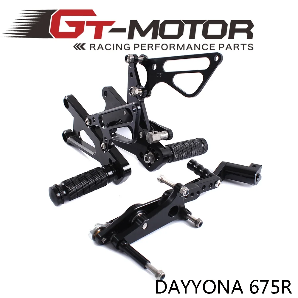 

GT Motor - Full CNC Aluminum Motorcycle Adjustable Rearsets Rear Sets Foot Pegs For TRIUMPH DAYTONA 675R 2006-2012