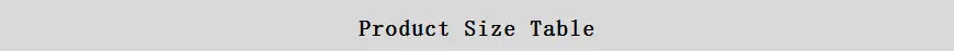 size-table