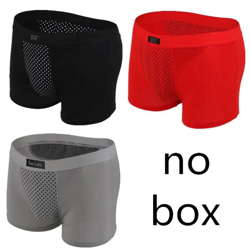 3 color no box Мощные магнитные терапевтические Боксеры Шорты магнитные Боксеры мужские нижнее белье для здоровья мужские качественные хлопковые трусы бренд плюс размер - Цвет: 3 color no box