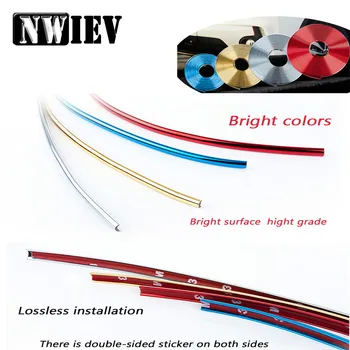 

NWIEV Multifunction Decoration Strip Stickers For Fiat 500 Punto Jeep Ford Focus 2 3 Peugeot 307 206 VW Polo Golf 4 5 Touran T5