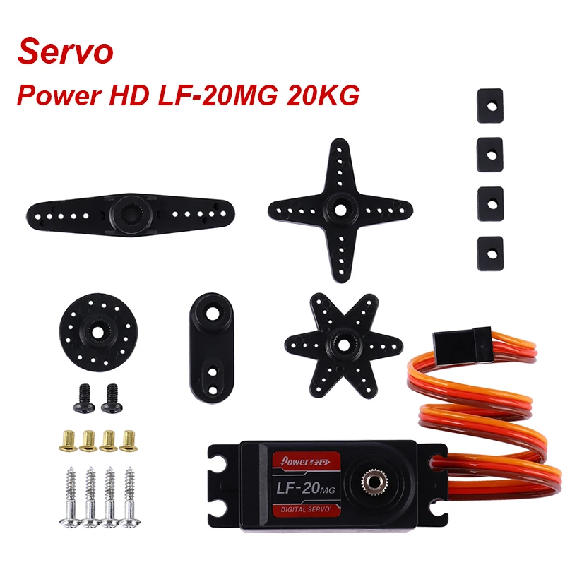 

RC FPV Servo Power HD 4.8-6.6V DC Metal Gear 20KG Digital Servo For RC Boat Car LF-20MG