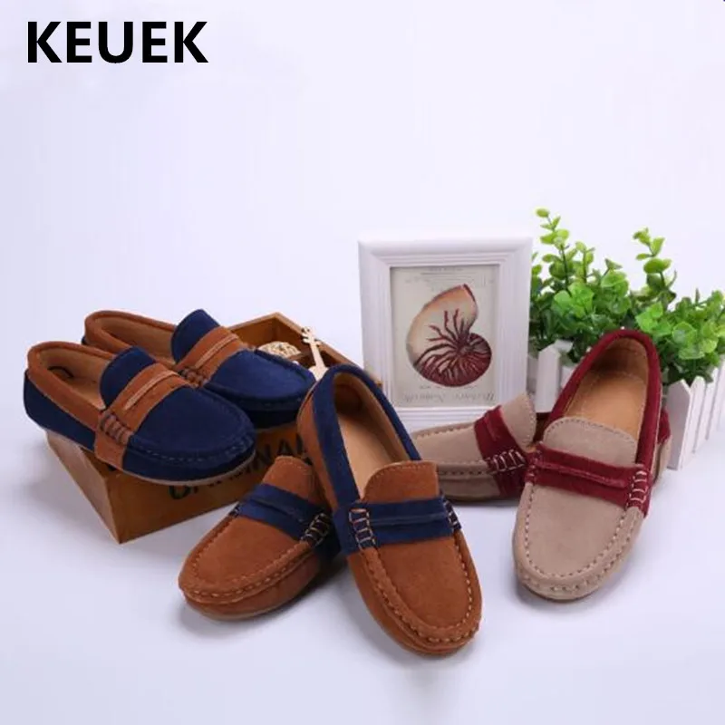 Achat Nouveaux Enfants Mocassins sans lacet En Cuir Véritable décontracté Confortable Mocassins Garçons Filles Bébé Bambin Enfants En Cuir Chaussures 04