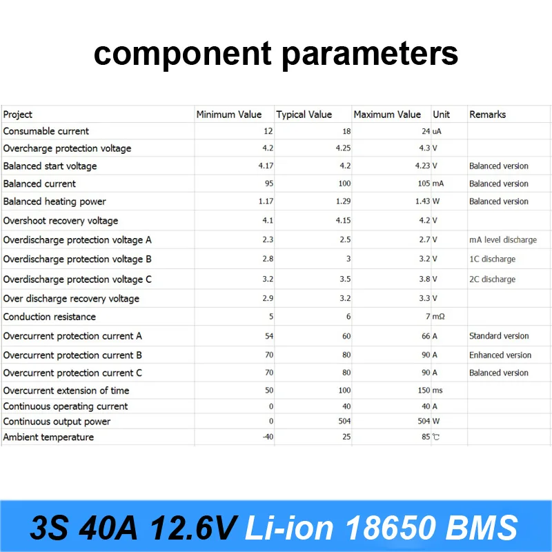 3S 40A 11,1 V 12,6 V 18650 литиевая батарея Защитная плата для отвертки дрель 40A баланс тока версия