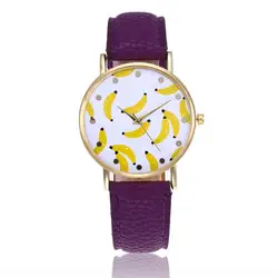 Новый PU часы кожаный ремешок для женщин часы повседневное Красивые Простые круглый форма аналоговый Бизнес Кварцевые наручные