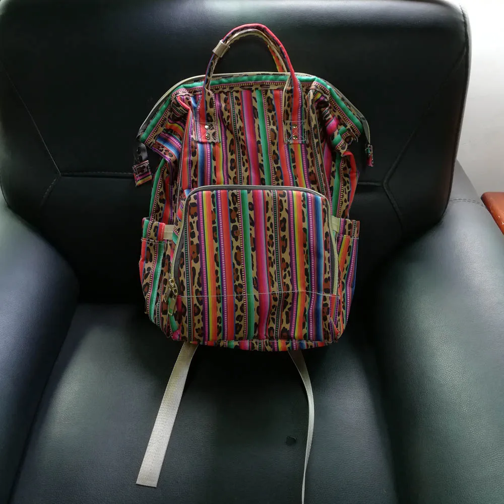 Serape Leopard Backpack Wholesale Blanks Large Capacity Diaper Backpack Sunflower Mummy Baby ...