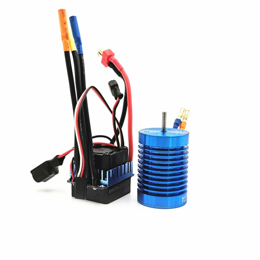 

F540 4370Kv 4-Pole Senseless Brushless Motor+60A Esc Electric Speed Controller For Rc Car 1:8 1:10