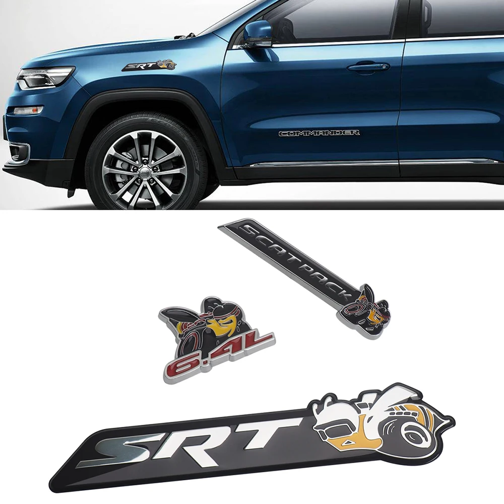 Из Металла 3D 6.4L SRT SCATPACK супер пчелы эмблемы Стикеры для JEEP Dodge Chrysler Chevrolet GMC