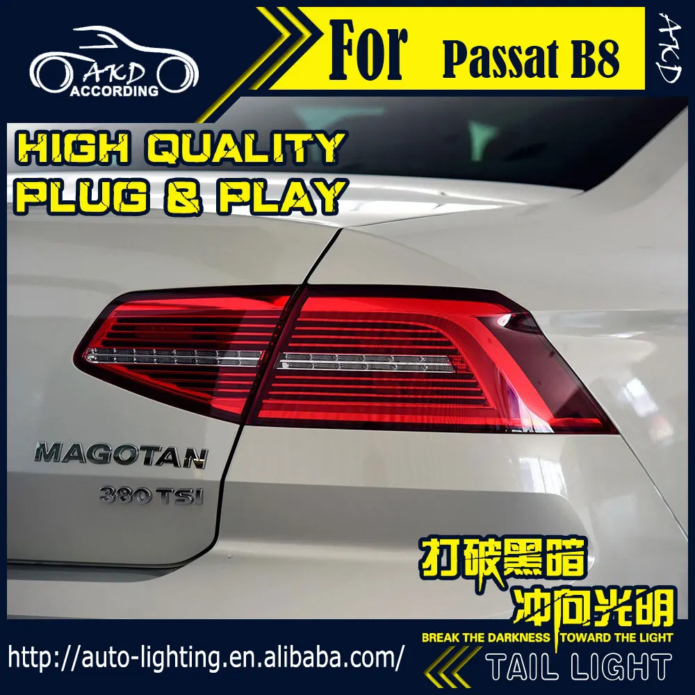 AKD Car Styling Tail Lamp for VW Passat B8 Tail Lights Passat Europe