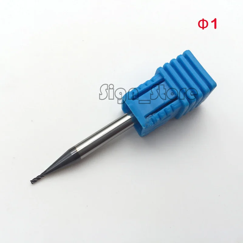 5pcs 4*1*50mm HRC55 Four Flutes Micro Solid Carbide End Mill CNC