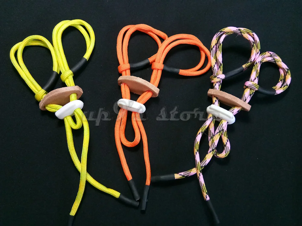 2PCS Fully Adjustable Archery Finger Sling for Recurve Bow Accessory
