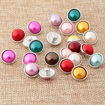 

100pcs/lot Mix Many Colors DIY Snaps Button for 12mm Diy Snap Button Jewelry Fit Snap Leather Charm Bracelet Y516