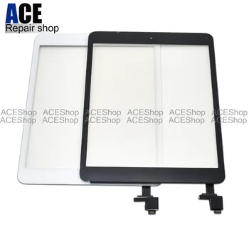 

50PCS Front LCD Touch Screen Glass Panel Digitizer with IC Connector Home Button for iPad Mini 1 2 free DHL