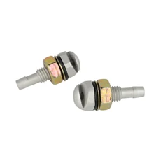 2pcs New Front Windshield Washer Wiper Nozzle Silver Car Wide Washer Windshield Water Jet Wiper Nozzle For Universal Cars