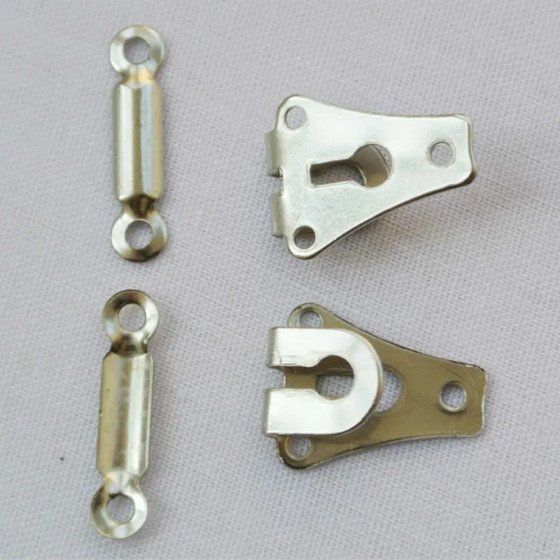 Garment Hook and Eye Metal Alloy Clothing Accessories Pants Skirts Buckle DIY Trousers Dress Hook 2 Sets About 1.5 cm x 1.9 cm