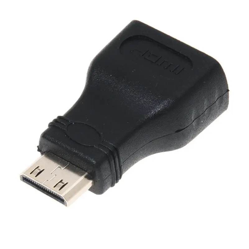 Мини-hdmi Мужской к HDMI Женский адаптер конвертер - Цвет: Black