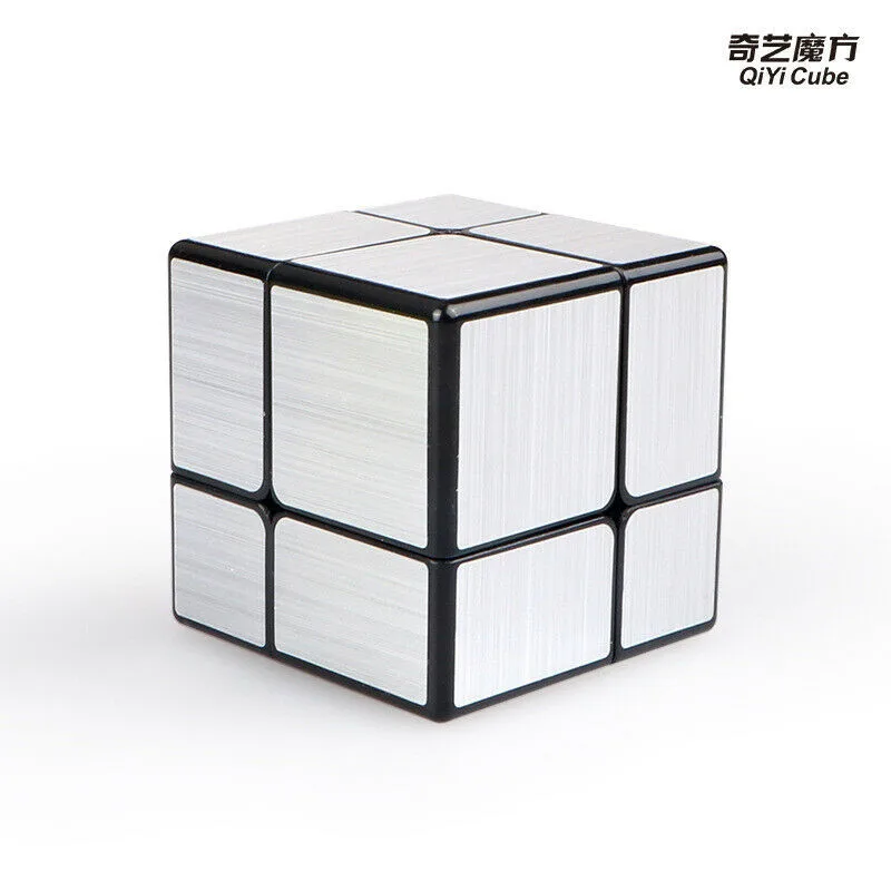 

QIYI Silver Metallic Sticker Mirror Block 2x2x2 Magic Cube Black Twist Puzzle Fast Ultra-Smooth Speed Puzzle Cube Kids Toy