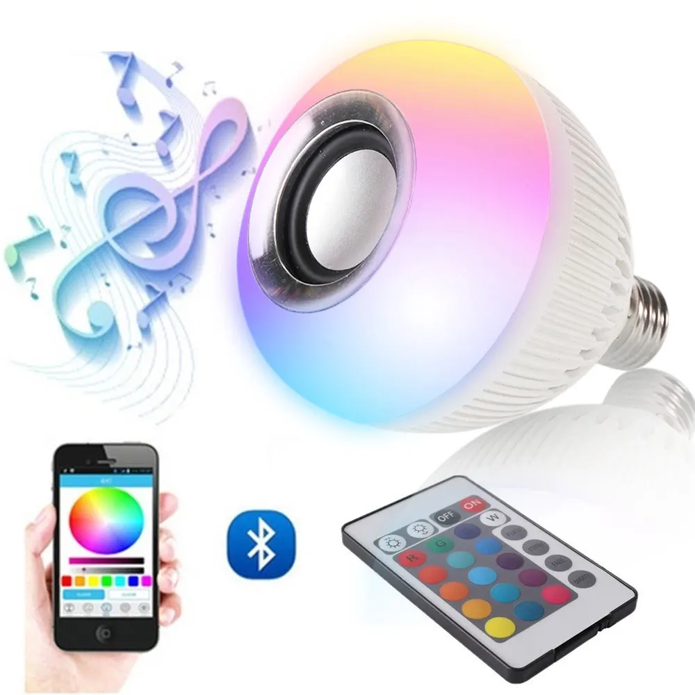 RGB Wireless Bluetooth Speaker Bulb Music Playing Energy Saving RGB