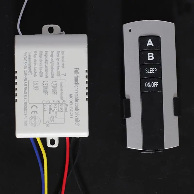 

Wireless Remote Control Switch Wireless Receiver Lamp Light Remote Control Switch for Home Warehouse Factory 1/2 Ways