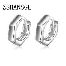 Новое прибытие Серебряный цвет ослепительный прозрачный AAA фианит Кристалл Круг круглые серьги гвоздики для женщин модные ювелирные изделия