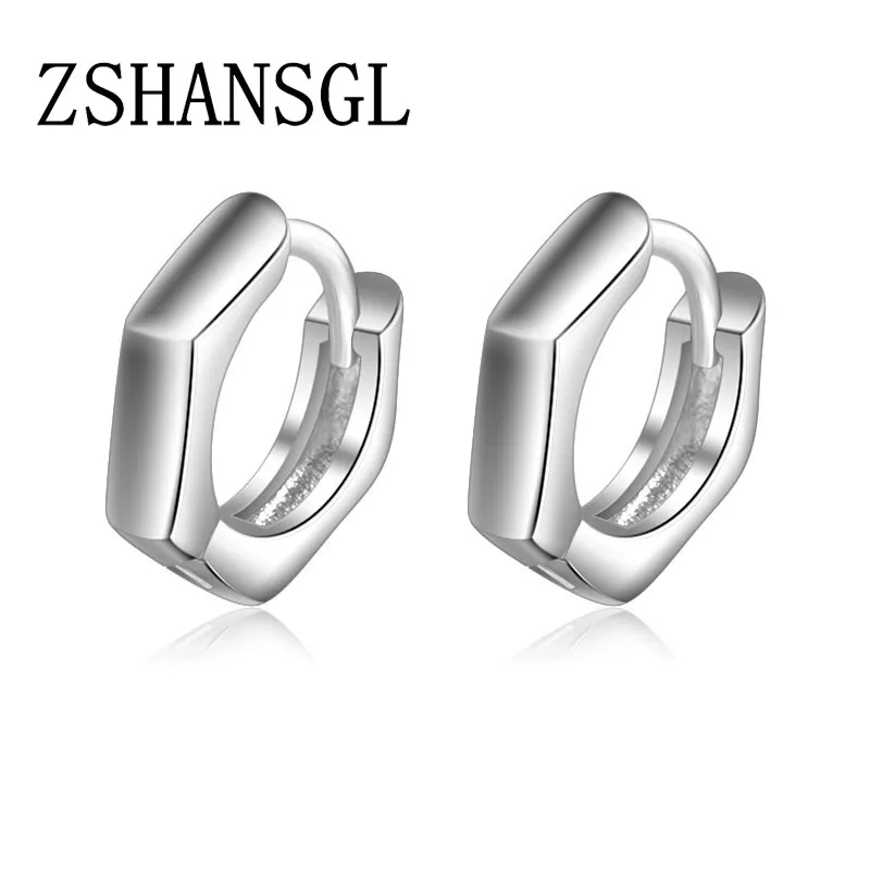 

New Arrival Silver Color Dazzling Clear AAA CZ Crystal Circle Round Stud Earrings for Women Fashion Jewelry