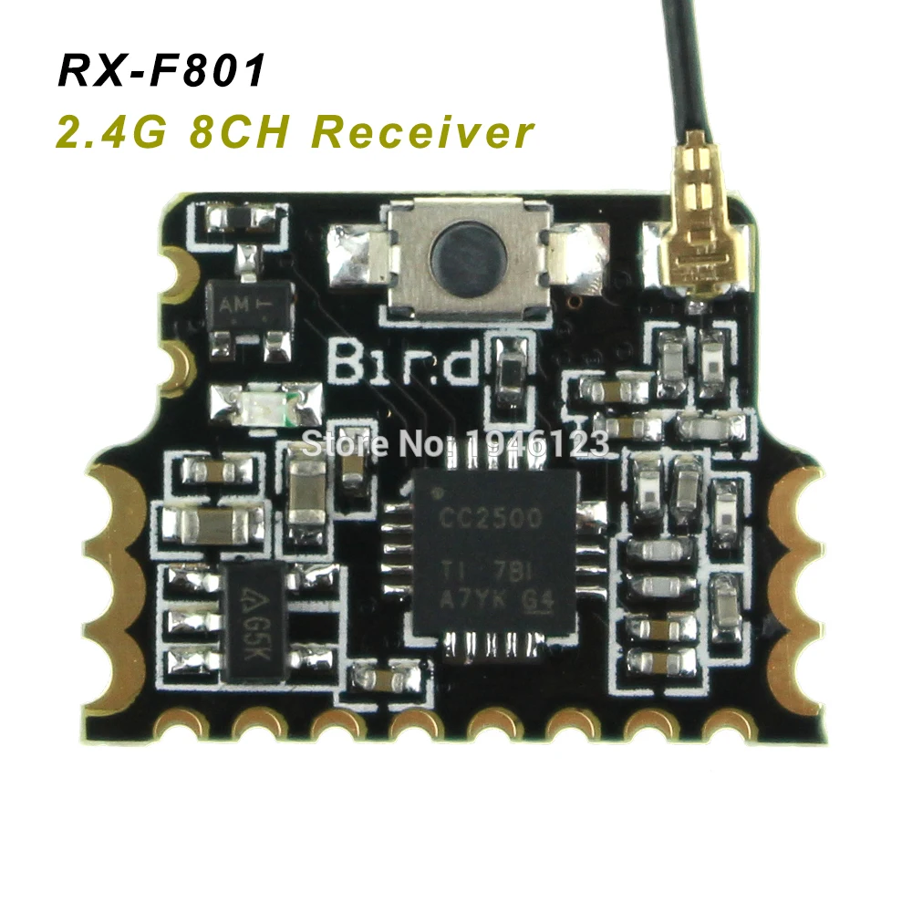 

2.4G 8CH D8 Mini FrSky Compatible Receiver With RX-F801 8CH Receiver PPM PWM Output Compatible with Frsky X9D (Plus) DJT DFT DHT