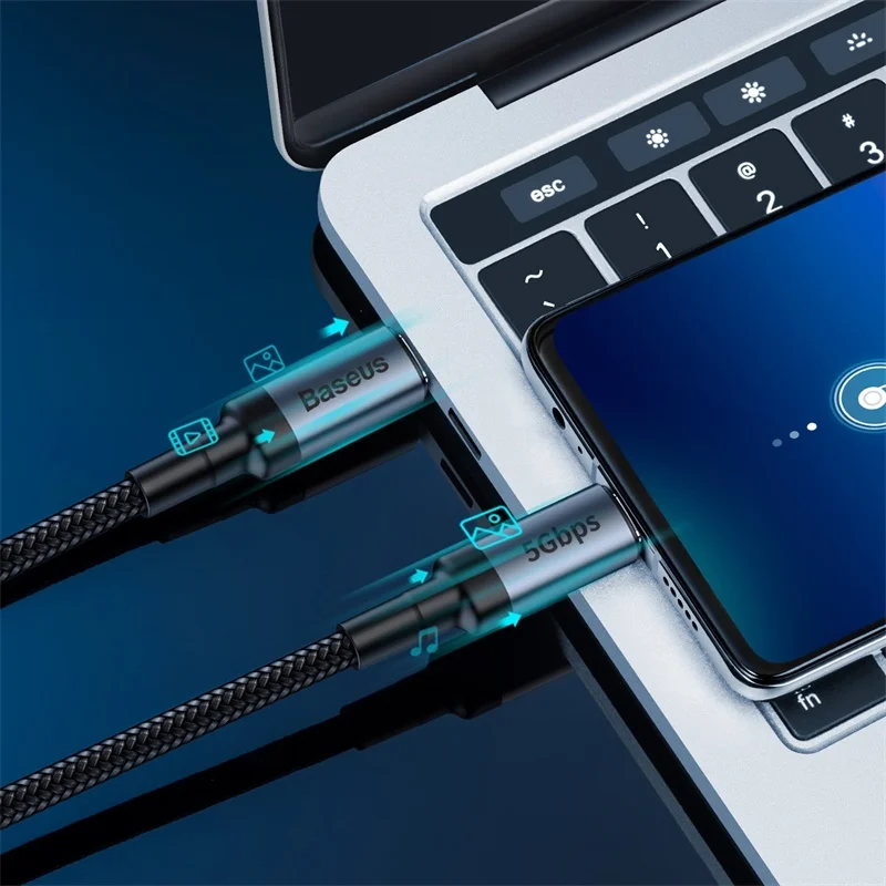 Tanie Baseus USB 3.1 typu C do rodzaj USB C kabel do Samsung S9 S10 Xiaomi szybkie ładowanie 4.0 PD 100W szybka ładowarka HDMI kabel do macbooka