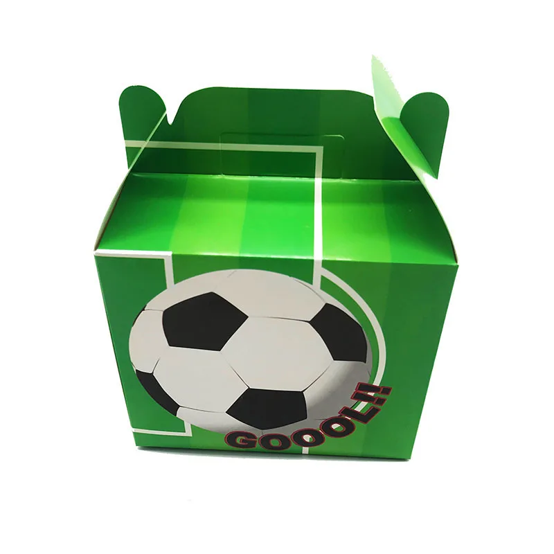 

6pcs/pack Football theme candy boxes Football theme gift boxes Football theme hamburger boxes Soccer theme cake boxes
