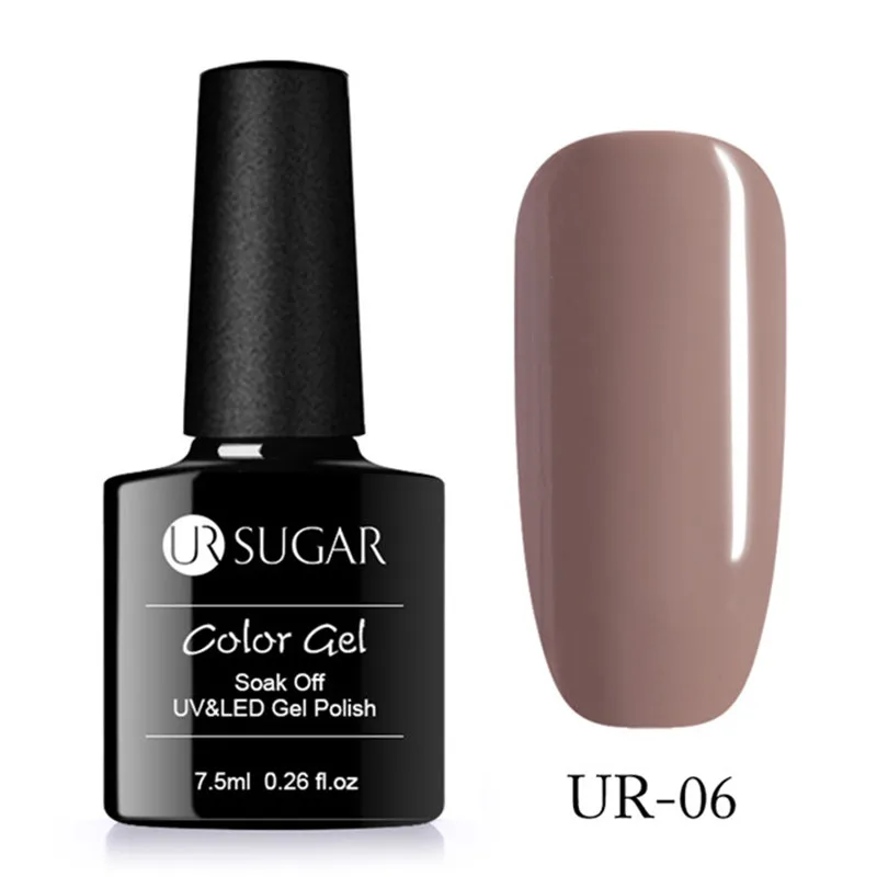 Гель-лак для ногтей серии ur Sugar Pink 7,5 мл Гибридный гвоздь полуперманентный Гель-лак с блестками - Цвет: UR-06