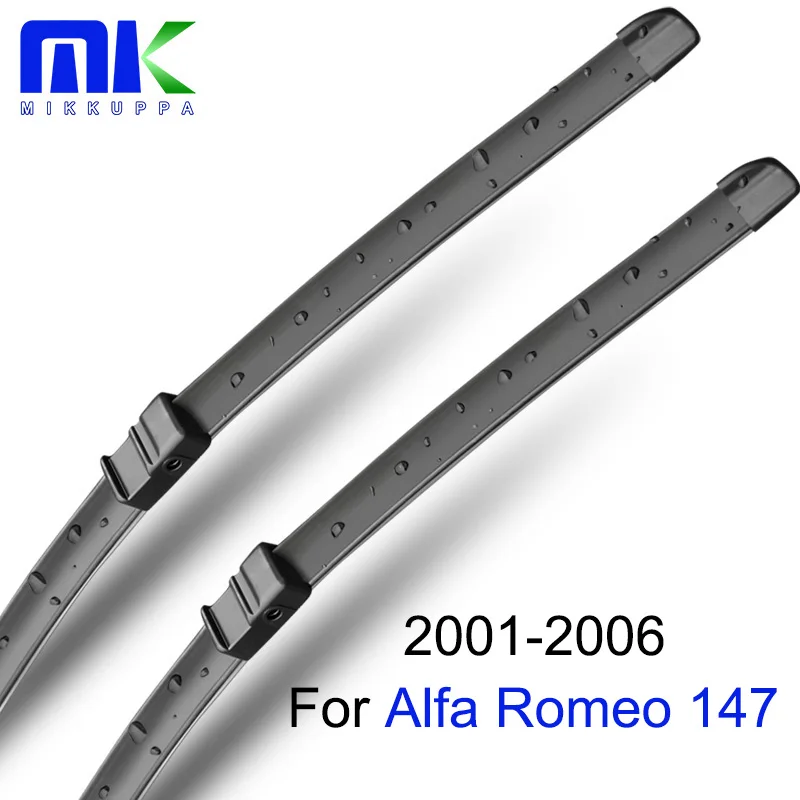 Mikkuppa Wiper Blades For Alfa Romeo 147 2001 2002 2003 2004 2005 2006 Pair 22&quot+16&quot Windscreen Wipers Auto Car Accessories |