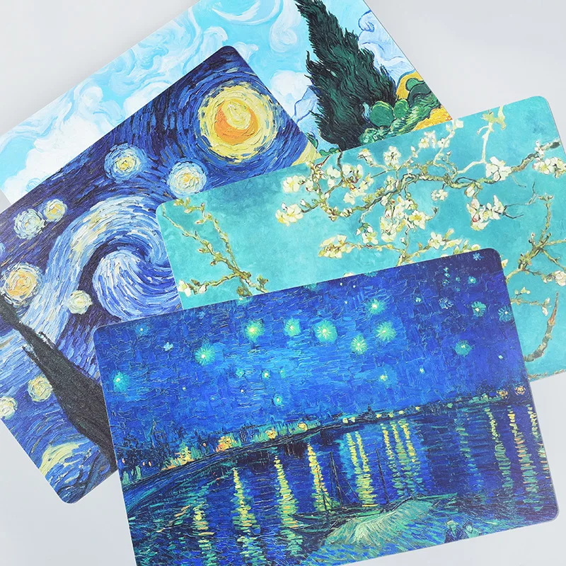 

Chic Placemat For Dining Table Tableware Pad Mats Blue Sky Marble Pattern PVC Table Mat Waterproof Placemats Pads Bowl Coaster