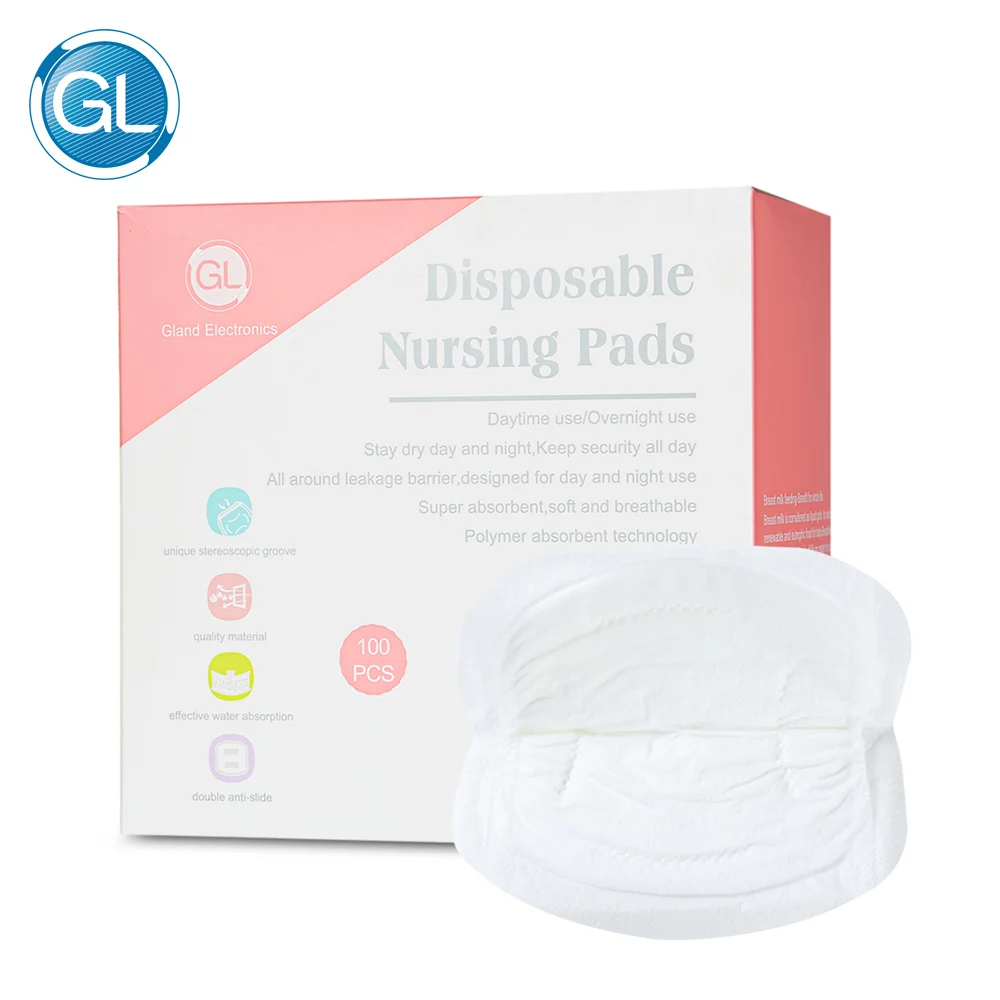 

GL 100PCS Nursing Pads Ultra Thin Soft Super Absorbency Breathable Maternity Individually Wrapped Portable Breast Feeding Pad