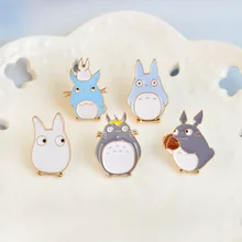 5 style Lovely Funny Cartoon My Neighbor Lovely Totoro Chinchilla Brooch Button Pins Denim Jacket Pin Badge Animal Jewelry Gift