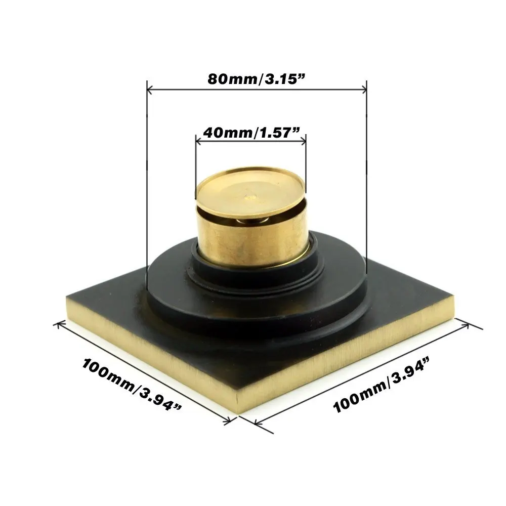 Художественный резной античный латунный 4 ''душевой пол, Сливная крышка, шайба 10 см, квадратная ванная комната, сито для душа, слив, съемная крышка
