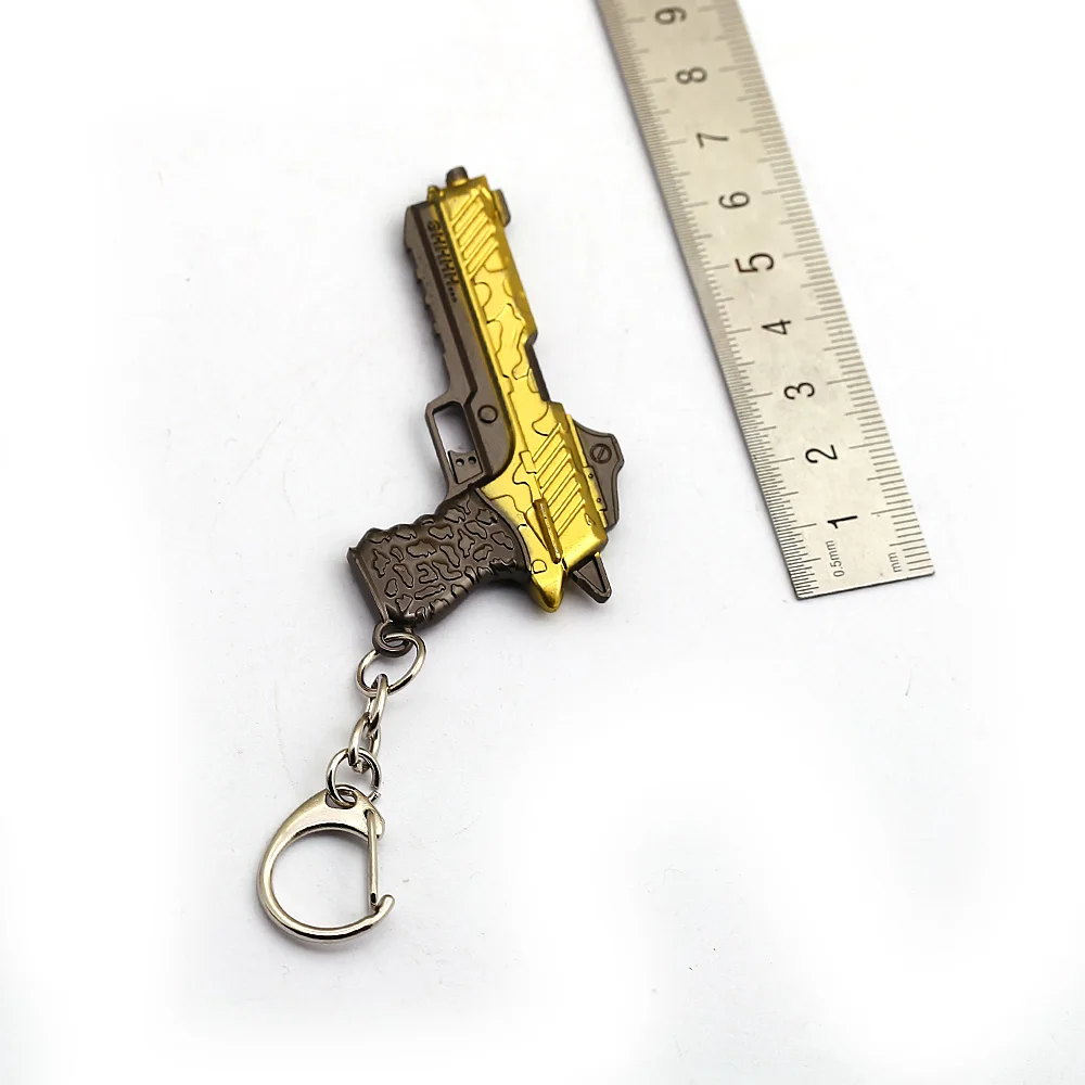 HSIC Game PUBG Battle Royale Keychain Revolver Weapon Gun Model Key Holder Men Car Bag Men Chaveiro Halloween llaveros hc1305