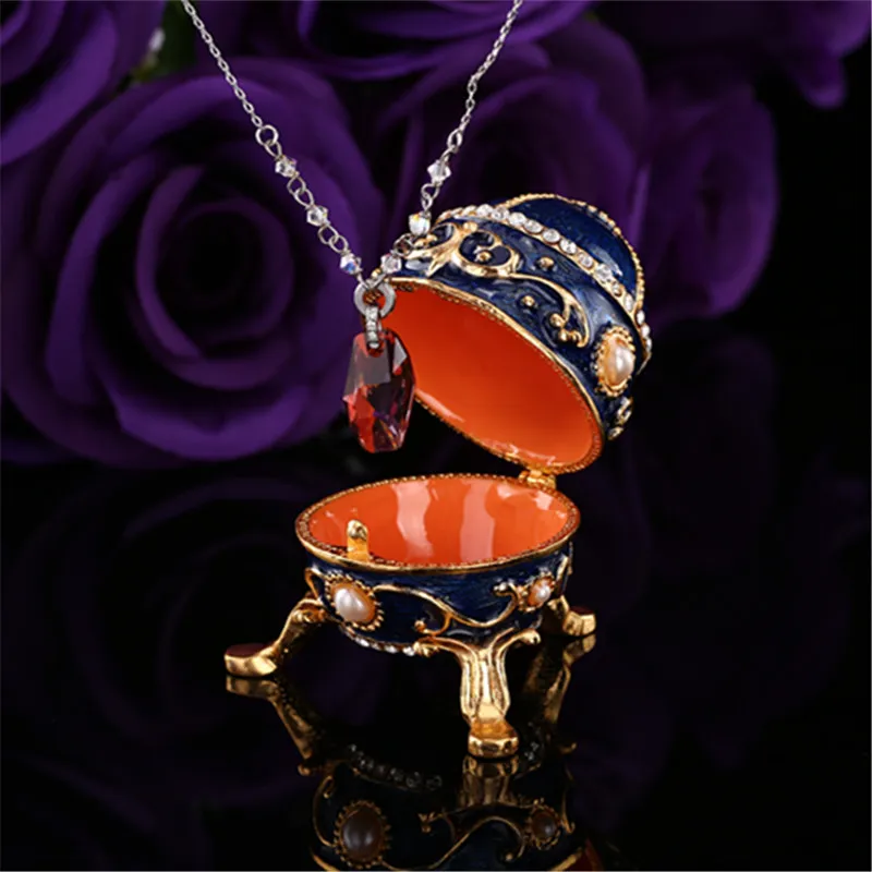 Qifu горячая Распродажа маленькая синяя коробка для яиц faberge|Упаковка и стойки